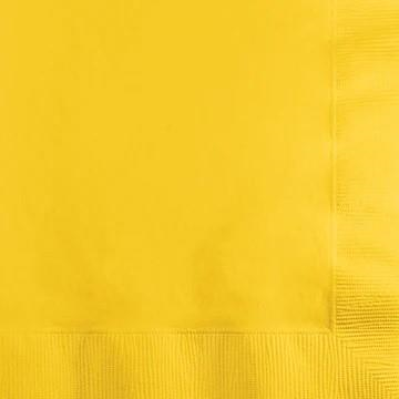 Picture of BEVERAGE NAPKINS SCHOOL BUS YELLOW