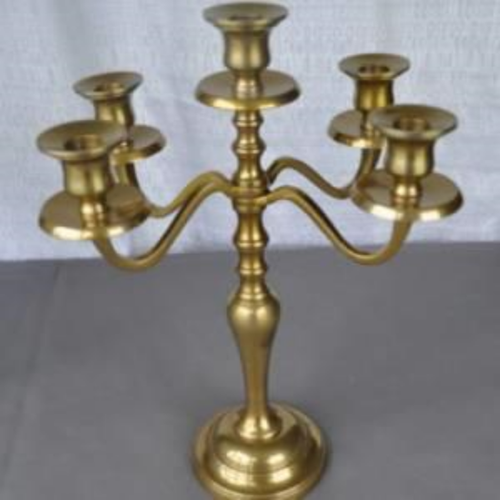 Picture of GOLD 16" 5 LT CANDELABRA