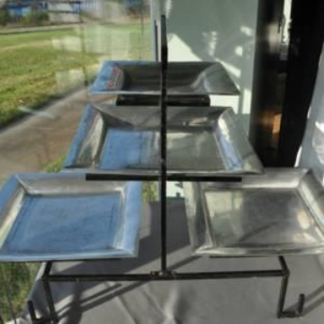 Picture of TRAY SILVER SQ 4 TIERED SERVER