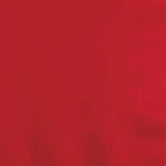Picture of BEVERAGE NAPKINS CLASSIC RED