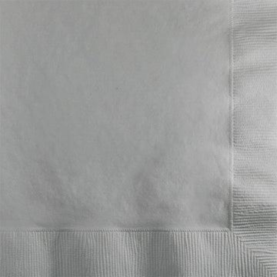 Picture of BEVERAGE NAPKINS SHIMMERING SILVER