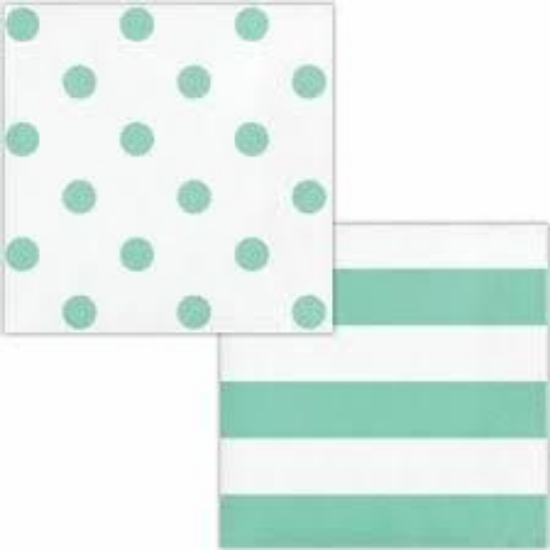 Picture of LUNCHEON NAPKINS FM DOTS/STRIPES