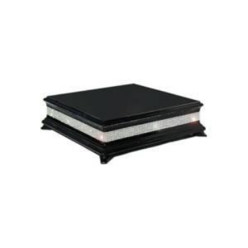 Picture of CAKE STAND DIAMOND BLACK SQ 14"